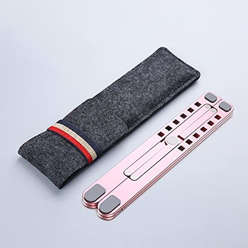 AFPSDLFJDLS Laptop Stand Portable Heights Adjustable Aluminum Alloy Desktop Ventilated Cooling Holder Folding(D)