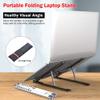AFPSDLFJDLS Laptop Stand Portable Heights Adjustable Aluminum Alloy Desktop Ventilated Cooling Holder Folding(D) view 3