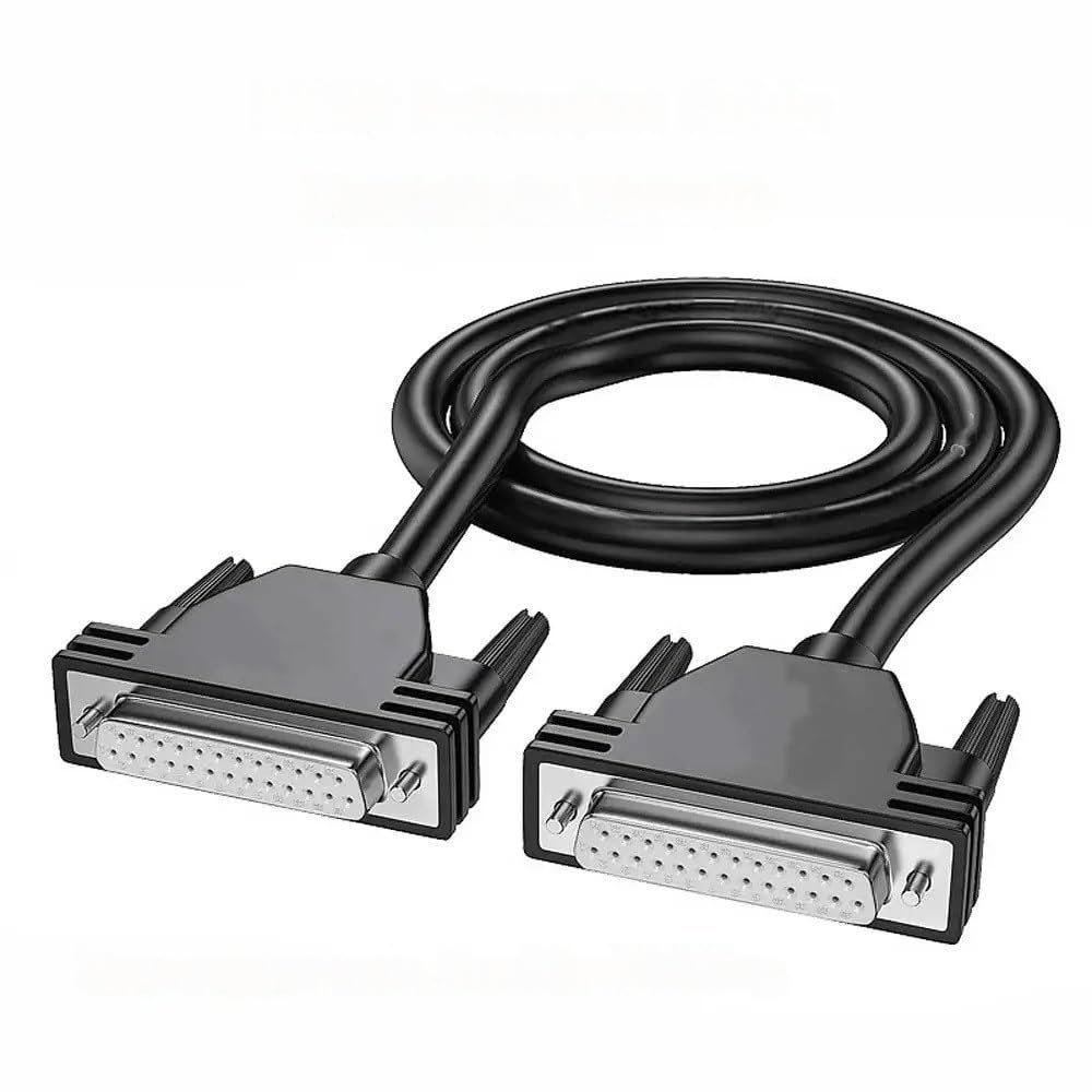 BOXUWFO HONGP Pure Copper DB25 Extension Cable Male to Male to Female 25-pin Cable Parallel Port Cable Serial Computer Printer Data Cable(1.5m,Female to Female)