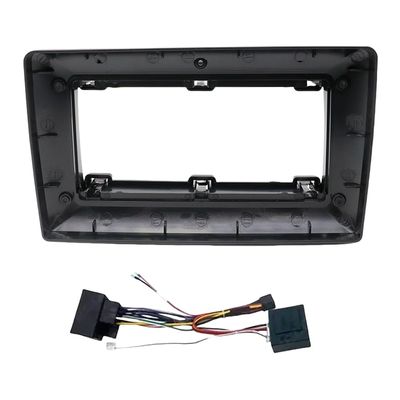 QIDALASER 9 Inch Car Stereo Panel Fascia Adapter with CANBUS Box Android Dash Fitting Panel Kit for Ford Mondeo C-MAX S-MAX Focus II Fusion (Frame Cable Canbus)