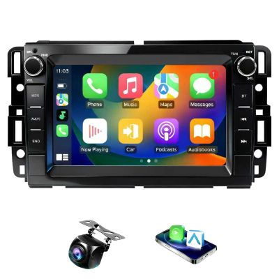 Car Radio for Chevy Equinox 2007-2009,for GMC Acadia 2007-2012,for Buick Enclave 2008-2012 Upgrade Stereo Radio Head Unit with CarPlay 7 inch Touch Screen Android Auto Bluetooth Backup Camera