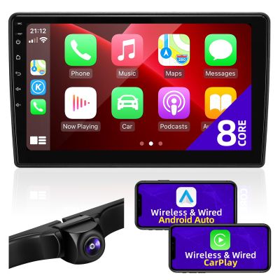 CGOGC for Chevy Silverado Suburban Tahoe GMC Sierra Yukon 2007-2013 Radio Compatible with Wireless Carplay Android Auto 10" Touchscreen Car Stereo Navigation Bluetooth GPS FM AM WiFi 8core Head Unit