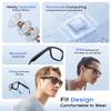 Bluetooth Glasses for Women, Anti-Blue Light Photochromic Sunglasses Smart Audio Glasses for Women Men ,Open Ear Sound Mic & Speakers, Magnetic Charging, Color-Changing Lenses, Voice Assistant view 3