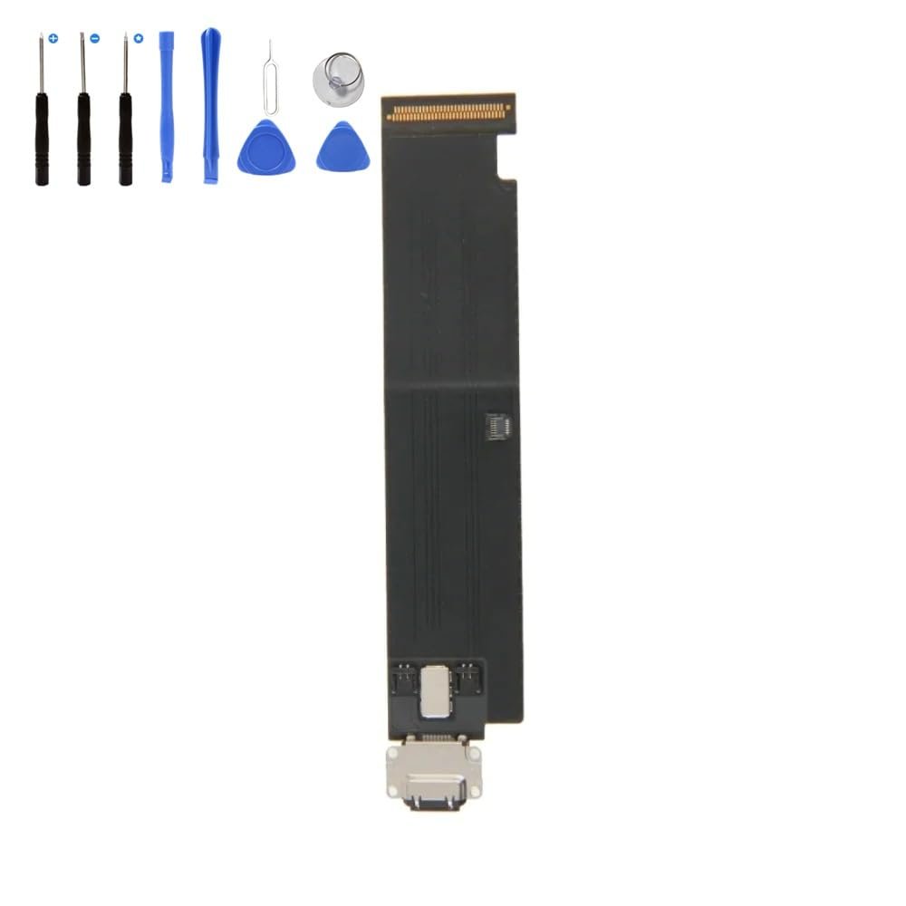 Eutoping USB Charging Port for Apple iPad Pro 12.9 (1st Gen) A1652 A1652 Black Dock Connector Charger Board Flex Cable Assembly Replacement with Tool