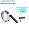 POPOBUY Embossing Label 1/2 Inch A521209 Compatible for DYMO 3D Plastic Emboss Tape 521209 White on Black, 12mm x 3m for Office Mate II 1540 154000, MoTEX E101 E404 Label Makers view 2