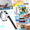 POPOBUY Embossing Label 1/2 Inch A521209 Compatible for DYMO 3D Plastic Emboss Tape 521209 White on Black, 12mm x 3m for Office Mate II 1540 154000, MoTEX E101 E404 Label Makers view 4
