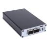 10G Ethernet Adapter, USB SFP Fiber Port, Aluminum Alloy, High Speed Data, Plug and Play, for Network Connection (Dual Port) view 1