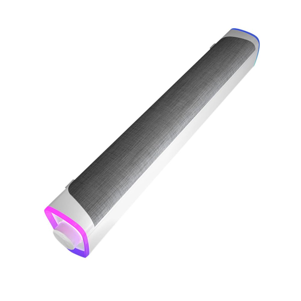 DOITOOL Pc Speakers White Mini Sound Bar for Desktop Gaming Soundbar 3D Surround Sound