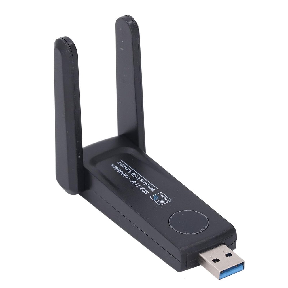 1200Mbps Dual Band USB Adapter, High Speed Transfer, Enhanced Performance with 180 Degree Rotatable Antenna, USB 3.0 Interface, 7 8 8.1 10 Compatibility