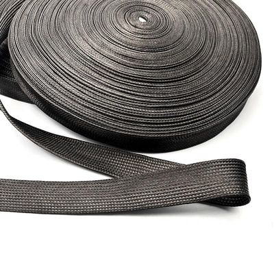 EASYFA Black Braided Flexible Carbon Fiber Sleeving Shield Sleeves 4-40mm High Density Tightly Wire Cable Tube Sheath Sleeve(40 MM*1M)