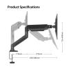 ADPVRLUQ Monitor ArmDesktop Mount13-32 inchesWeight CapacityUp to 19.8 lbs (9 kg) Screen StandHeight Adjustable360 Rotation(White) view 3