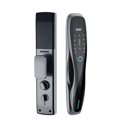 PNAWLLCF Smart Door Lock New Biometric Fingerprint Password Key IC Card APP Control Unlock Security Electronic Locks(White-Fruit peach5,30X240MM)