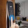 PNAWLLCF Smart Door Lock New Biometric Fingerprint Password Key IC Card APP Control Unlock Security Electronic Locks(White-Fruit peach5,30X240MM) view 3
