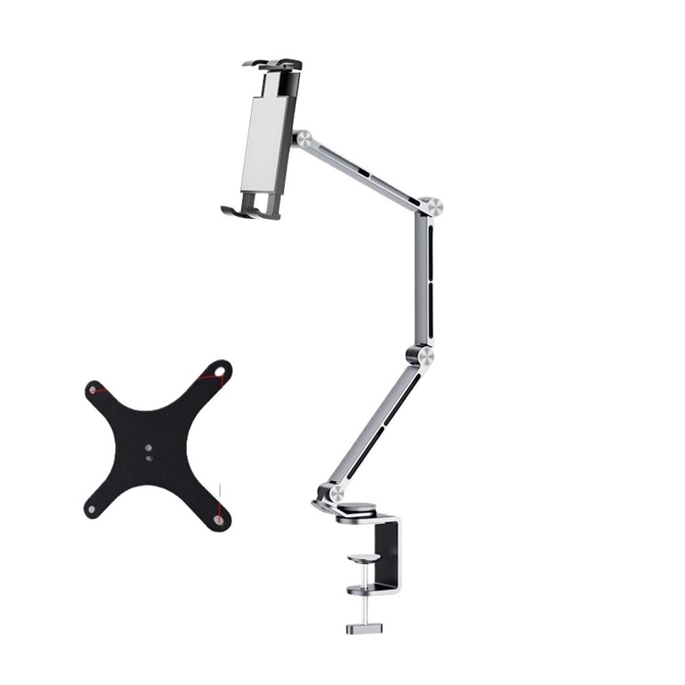 ADPVRLUQ Aluminum Alloy Portable Monitor Stand with 360 Degree Rotation Folding Arm Desktop Stand VESA Mount 15.6 17.3 Inch Extended Monitor(2 in 1)