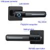 PNAWLLCF 1 Set Smart Electronic Door Lock Fingerprint Lock with Key for Home Kit(Gray) view 3