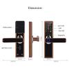 PNAWLLCF Smart Remote Control -Compatible Fingerprint Lock Electric Password Code Number IC Card Door Lock with Key(22x170) view 2