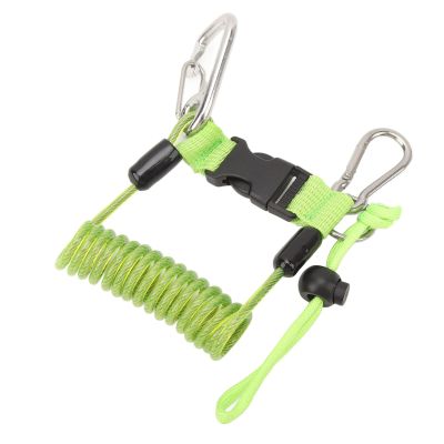 QERLONG Diving Hook Rope Stainless Steel Flexible Anti Lost Diving Camera Rope Diving Reef Hook Spring Rope for Diving (Green)