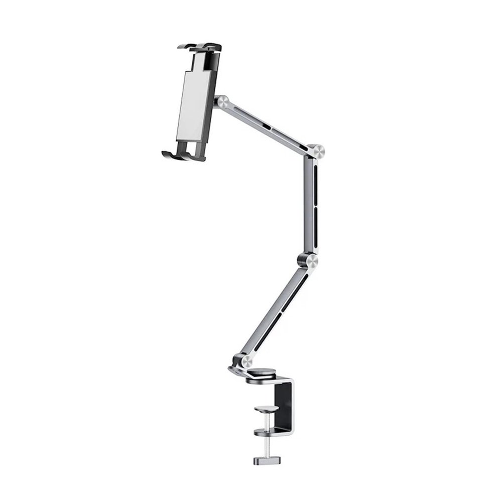 ADPVRLUQ Aluminum Alloy Portable Monitor Stand with 360 Degree Rotation Folding Arm Desktop Stand VESA Mount 15.6 17.3 Inch Extended Monitor(Clamp)