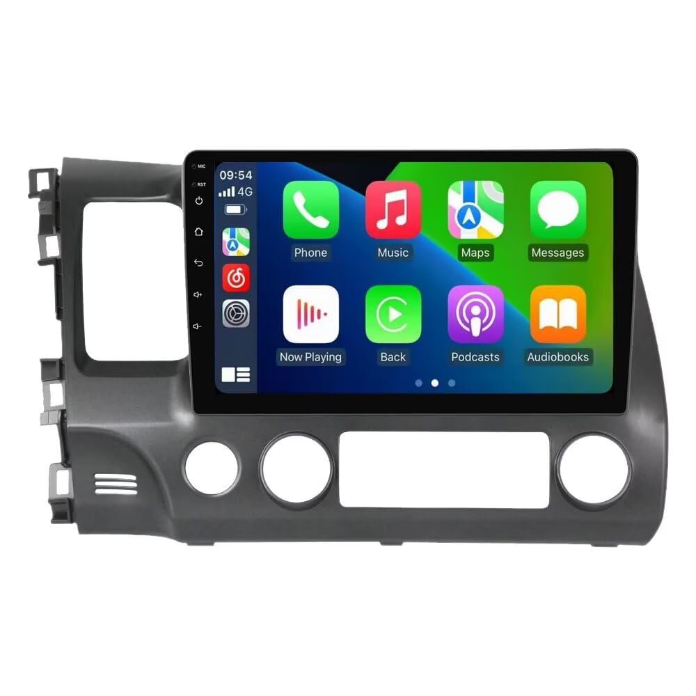 2+64GB Android Radio Stereo for Honda Civic 2006-2011 Stereo Upgrade Dash Kit GPS Navigation,10.1" IPS Touch Screen Head Unit with Car-Play & Android Auto/SWC/Rear View