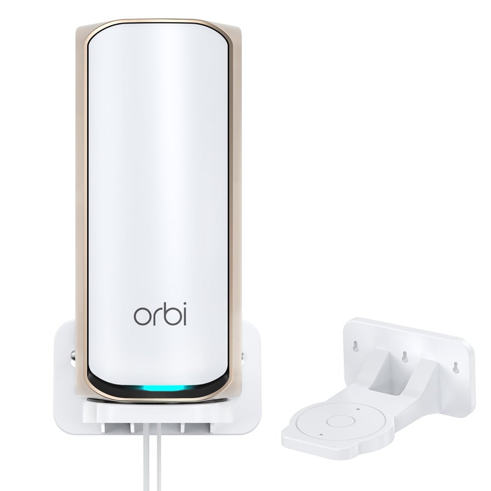XLTTYWL Orbi WiFi 7 Wall Mount Kit, ABS Orbit 7 Mount Bracket Optimize Space Compatible with Orbi 360/370/870/970 & All Netgear Nighthawk Wi Fi 7 Routers(RBEWMB-10000S)