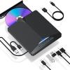 7 Port External Video Disc Drives with USB Ports Card Slots USB3.0 Portable Video Disc Disk Drives Player Burners Reader Writer view 3