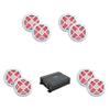 ATG 1000 Watt RMS Full Range Compact Marine 4 Channel Amplifier with (4) Pair 8" RGB White Marine Speakers view 1