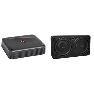 Infinity REFERENCE1200SSL Single 12 Thin Enclosure with Passive Radiator with Infinity Reference-6001A Mono, 600w X 1 Amplifier with Bass Knob