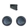 ATG Transcend Series 2500 Watt Class D Mono Amplifier with (2) 10" 4 Ohm DVC Subwoofers view 1