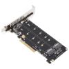 Adapter Card M.2 NVMe SSD to PCIE X8 M Key Hard Drive Converter Reader Expansion CardPH45 Supports PCIE 3.0 PC Adapter CardM.2 AdapterDual M.2 PCIE AdapterHard Drive view 1