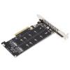 Adapter Card M.2 NVMe SSD to PCIE X8 M Key Hard Drive Converter Reader Expansion CardPH45 Supports PCIE 3.0 PC Adapter CardM.2 AdapterDual M.2 PCIE AdapterHard Drive view 2