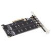 Adapter Card M.2 NVMe SSD to PCIE X8 M Key Hard Drive Converter Reader Expansion CardPH45 Supports PCIE 3.0 PC Adapter CardM.2 AdapterDual M.2 PCIE AdapterHard Drive view 4