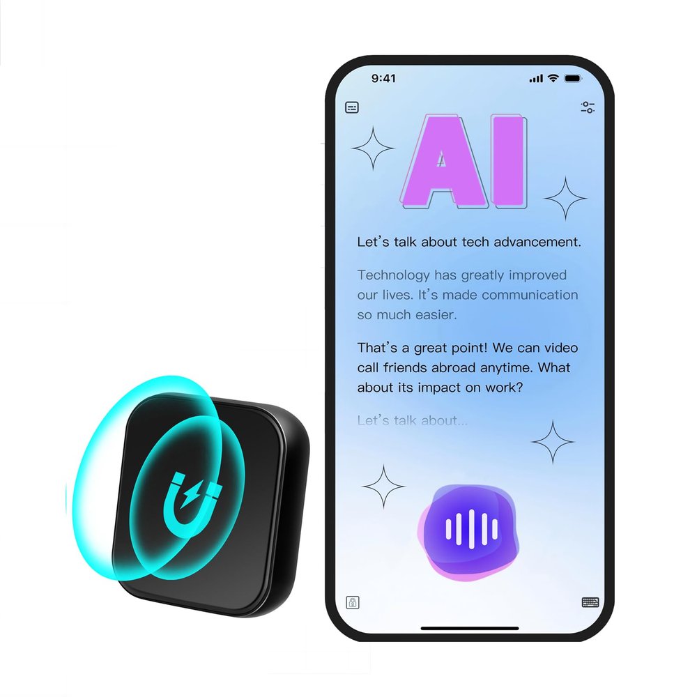 2025 New Version 132G AI Voice Recorder 9800 Hours Voice Activated Recorder Recording Device Built-in HD Recording Module, Hybrid ANC Precise Noise Reduction Technology for Meetings, Work, Lectures