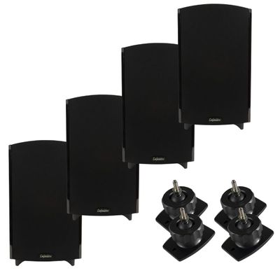 Definitive Technology Home Theater Bundle: 4X ProMonitor 1000 Speakers + 2X Pro-Mount 90 Wall Brackets (Black)