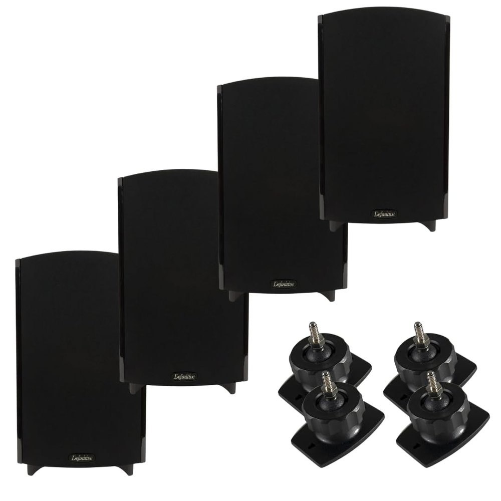 Definitive Technology Home Theater Bundle: 4X ProMonitor 1000 Speakers + 2X Pro-Mount 90 Wall Brackets (Black)
