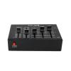Compactly Metal Sound Premplifier with Phono Plugs and Adjustable Volumes Balances Control Phono Plugs Input and Output view 4