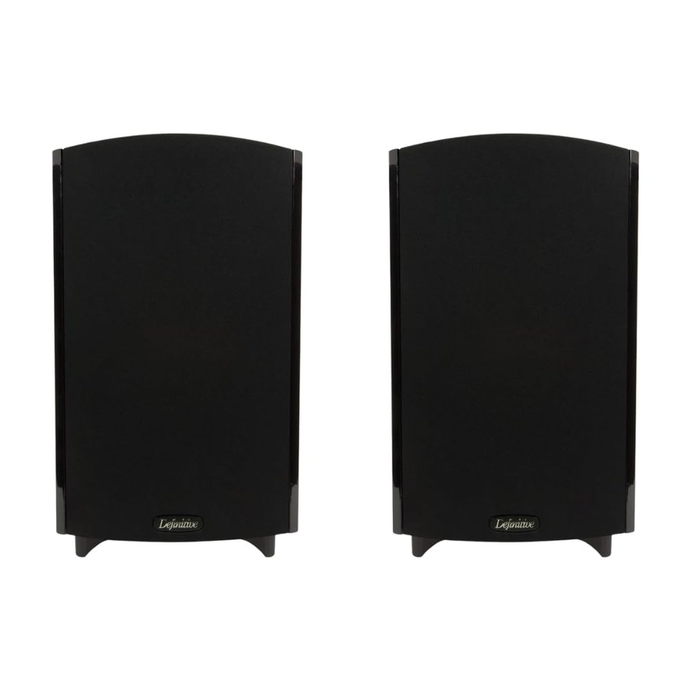 Definitive Technology ProMonitor 1000 2-Way Satellite Speakers (Pair, Black) - Compact Bookshelf Speakers for Home Theater with Large Speaker Performance