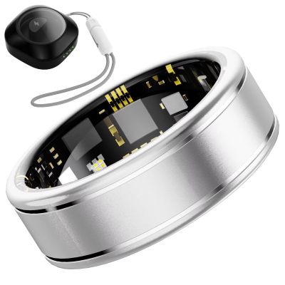 Anarow Smart Ring for Women Fitness Tracker Ring with Heart Rate, SpO2, Blood Pressure, Sleep Monitoring, Step & Calorie Counter, No Subscription Fee, iOS & Android Compatible (Silver, 13)