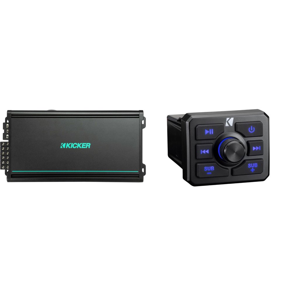 Kicker 51KBTR Powersport Bluetooth Receiver w/ 48KMA6006 Amplifier