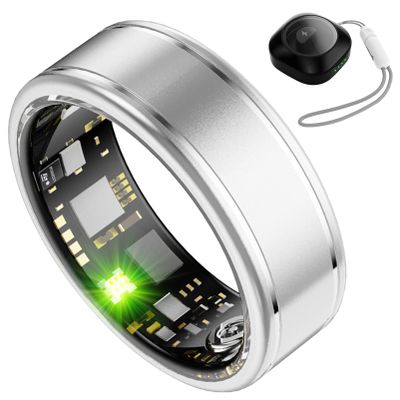 Anarow Smart Ring for Women Fitness Tracker Ring with Heart Rate, SpO2, Blood Pressure, Sleep Monitoring, Step & Calorie Counter, No Subscription Fee, iOS & Android Compatible (Silver, 9)