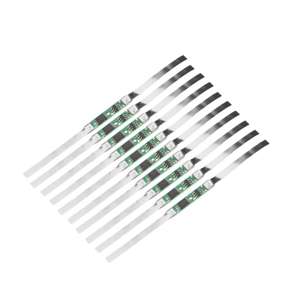 10PCS 1S 2A-9A BMS PCB Protection for 3.7V 18650 Li-Ion Lithium Overcharge/Overdischarge/Short Circuit Protection (Color: 1S 2A-9A 3.7V)