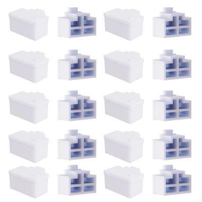 FOCMKEAS RJ45 Plug Protective Cover 20 Pcs Anti-Dust Protector Caps, Plug Protector Caps for RJ45 Female Ports and Computers Transparent Silica Gel