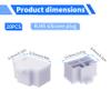 FOCMKEAS RJ45 Plug Protective Cover 20 Pcs Anti-Dust Protector Caps, Plug Protector Caps for RJ45 Female Ports and Computers Transparent Silica Gel view 2