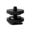 1/4 Hot Shoe Mount Phone Holder Double Nut Cold Shoe Adapter Bracket 1/4 Tripod Screw to Flashes Hot Shoe Adapter for Camera view 3