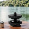 1/4 Hot Shoe Mount Phone Holder Double Nut Cold Shoe Adapter Bracket 1/4 Tripod Screw to Flashes Hot Shoe Adapter for Camera view 4