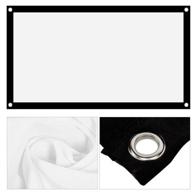 120 inch Projector Screen 16:9 Thicken Portable Non Crease Projector Curtain, Projection Screen for Home Theater Office Outdoor