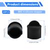 FOCMKEAS BNC-A Plug Protective Cover 20 Pcs Anti-Dust Protector Caps, Plug Protector Caps for BNC-A Female Ports and Computers Black Silica Gel view 2