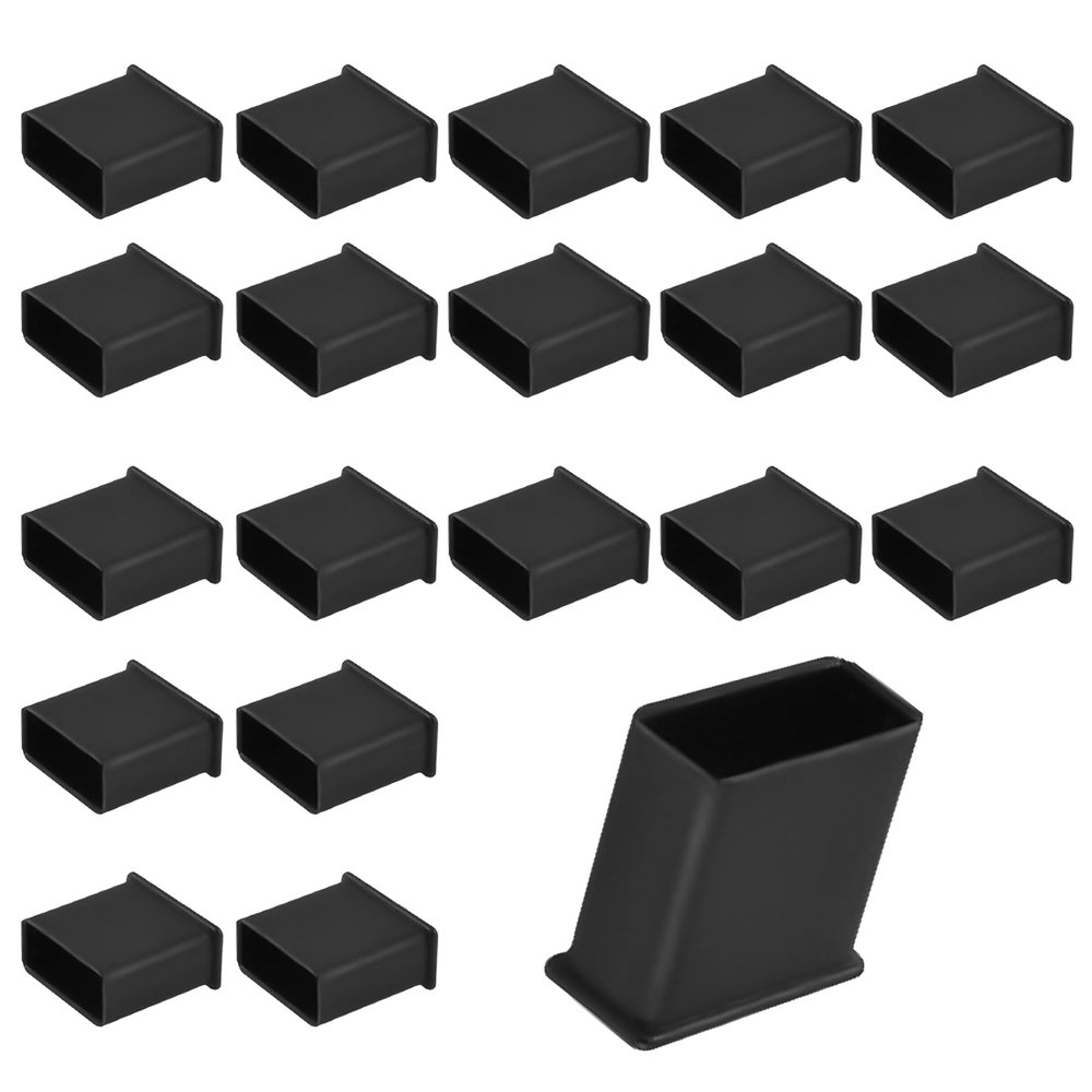 FOCMKEAS USB2.0 Plug Protective Cover 20 Pcs Anti-Dust Protector Caps, Plug Protector Caps for USB2.0 Male Ports and Computers Black PE