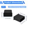 FOCMKEAS USB2.0 Plug Protective Cover 20 Pcs Anti-Dust Protector Caps, Plug Protector Caps for USB2.0 Male Ports and Computers Black PE view 2