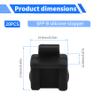 FOCMKEAS SFP-B Plug Protective Cover 20 Pcs Anti-Dust Protector Caps, Plug Protector Caps for SFP-B Female Ports and Computers Black Silica Gel view 2