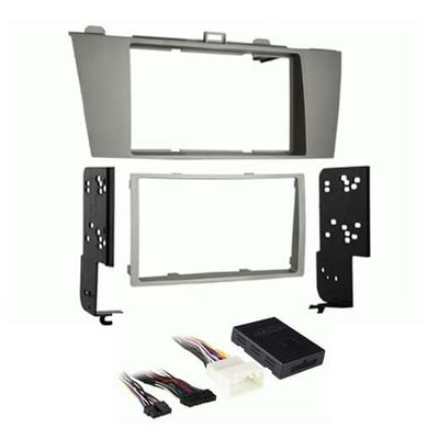 Double DIN Car Stereo Installation Kit Compatilble with Camry Solara (Silver) 2004, 2005, 2006, 2007, and 2008 for Factory Amplified Equipped Models
